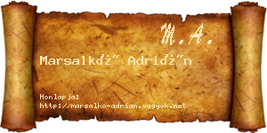 Marsalkó Adrián névjegykártya